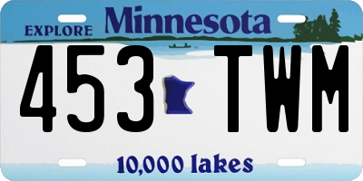 MN license plate 453TWM