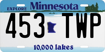 MN license plate 453TWP