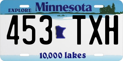 MN license plate 453TXH