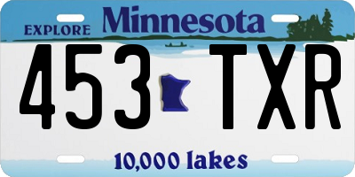 MN license plate 453TXR