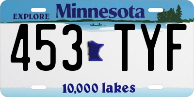 MN license plate 453TYF