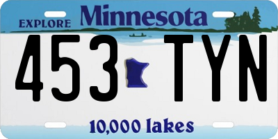 MN license plate 453TYN