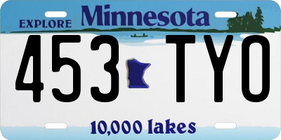 MN license plate 453TYO