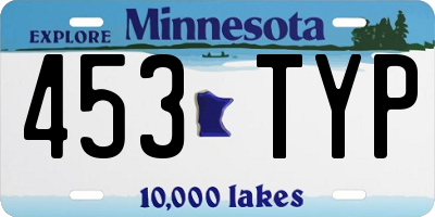 MN license plate 453TYP