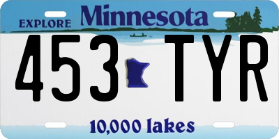 MN license plate 453TYR