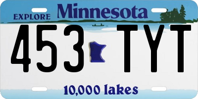 MN license plate 453TYT