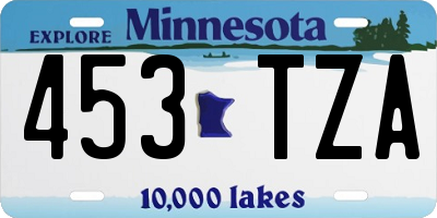 MN license plate 453TZA