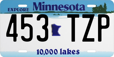 MN license plate 453TZP