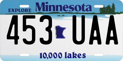 MN license plate 453UAA