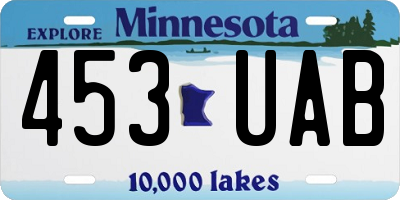 MN license plate 453UAB