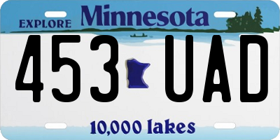MN license plate 453UAD
