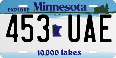 MN license plate 453UAE