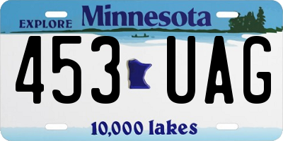 MN license plate 453UAG