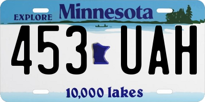 MN license plate 453UAH