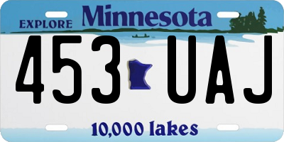 MN license plate 453UAJ