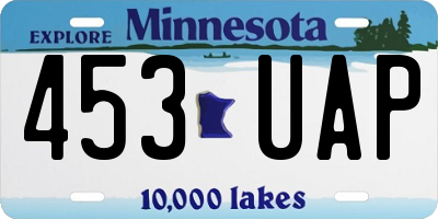 MN license plate 453UAP