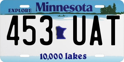 MN license plate 453UAT