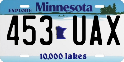 MN license plate 453UAX