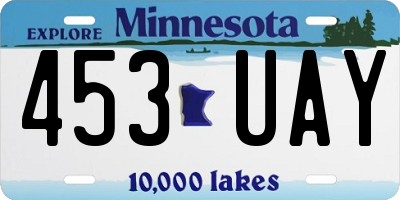 MN license plate 453UAY