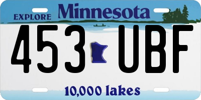 MN license plate 453UBF