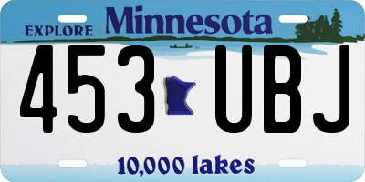 MN license plate 453UBJ