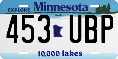MN license plate 453UBP