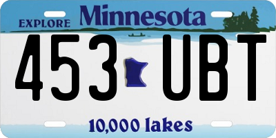 MN license plate 453UBT
