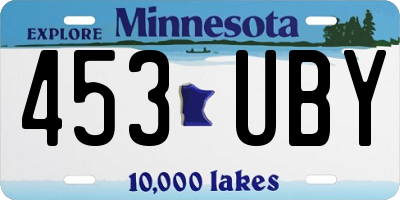MN license plate 453UBY