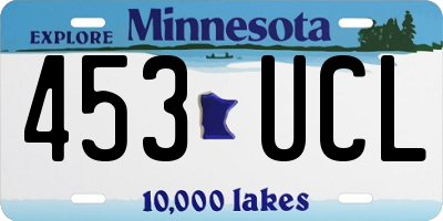 MN license plate 453UCL