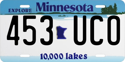MN license plate 453UCO
