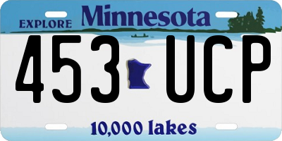 MN license plate 453UCP