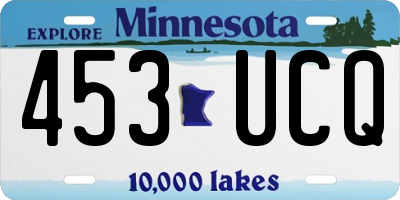 MN license plate 453UCQ