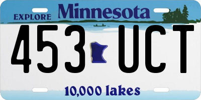 MN license plate 453UCT