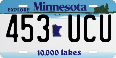 MN license plate 453UCU