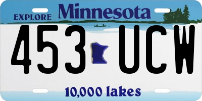 MN license plate 453UCW