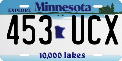 MN license plate 453UCX