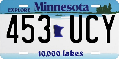 MN license plate 453UCY
