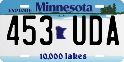 MN license plate 453UDA