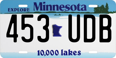 MN license plate 453UDB