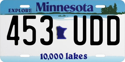 MN license plate 453UDD