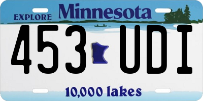 MN license plate 453UDI