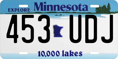 MN license plate 453UDJ