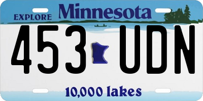 MN license plate 453UDN