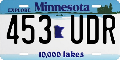 MN license plate 453UDR
