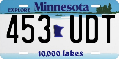 MN license plate 453UDT