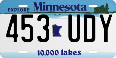 MN license plate 453UDY