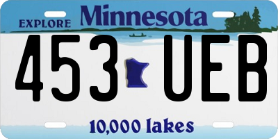 MN license plate 453UEB