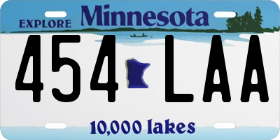 MN license plate 454LAA