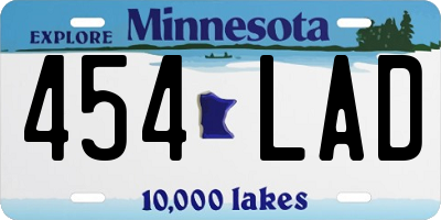 MN license plate 454LAD