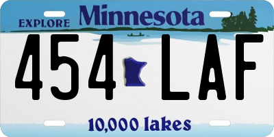 MN license plate 454LAF